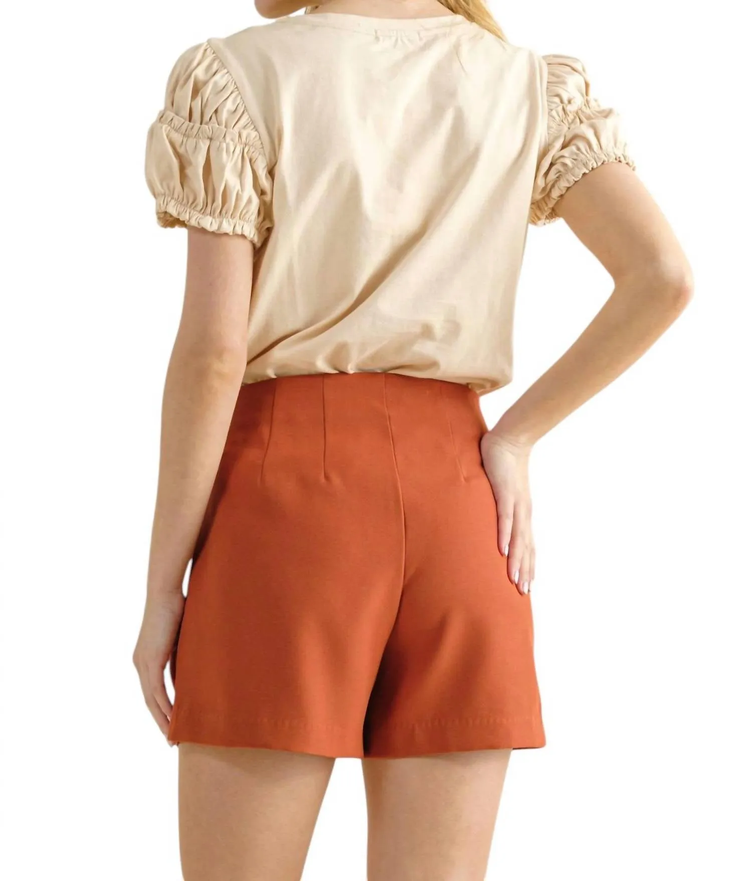 And The Why - In Your Eyes Puff Sleeve Top