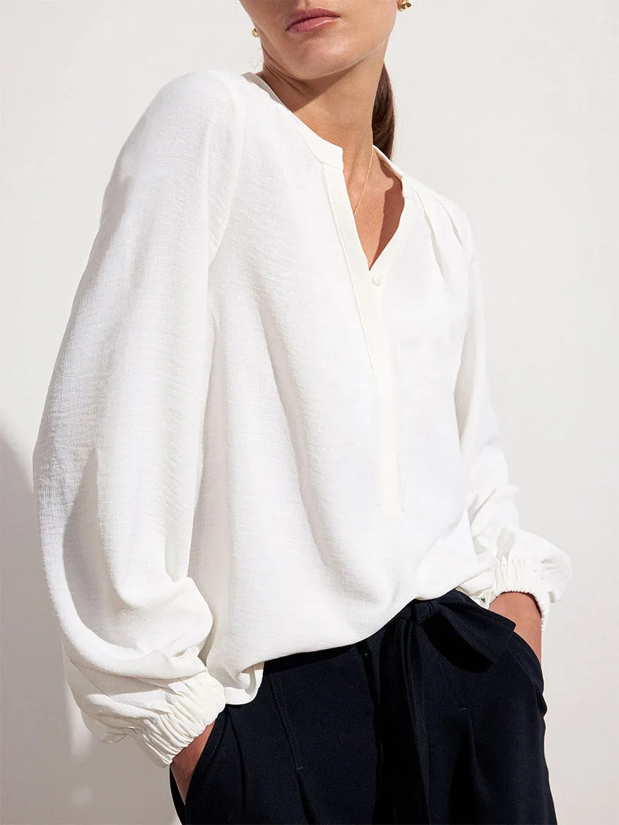 Brochu Walker Phoebe Blouse in Salt White