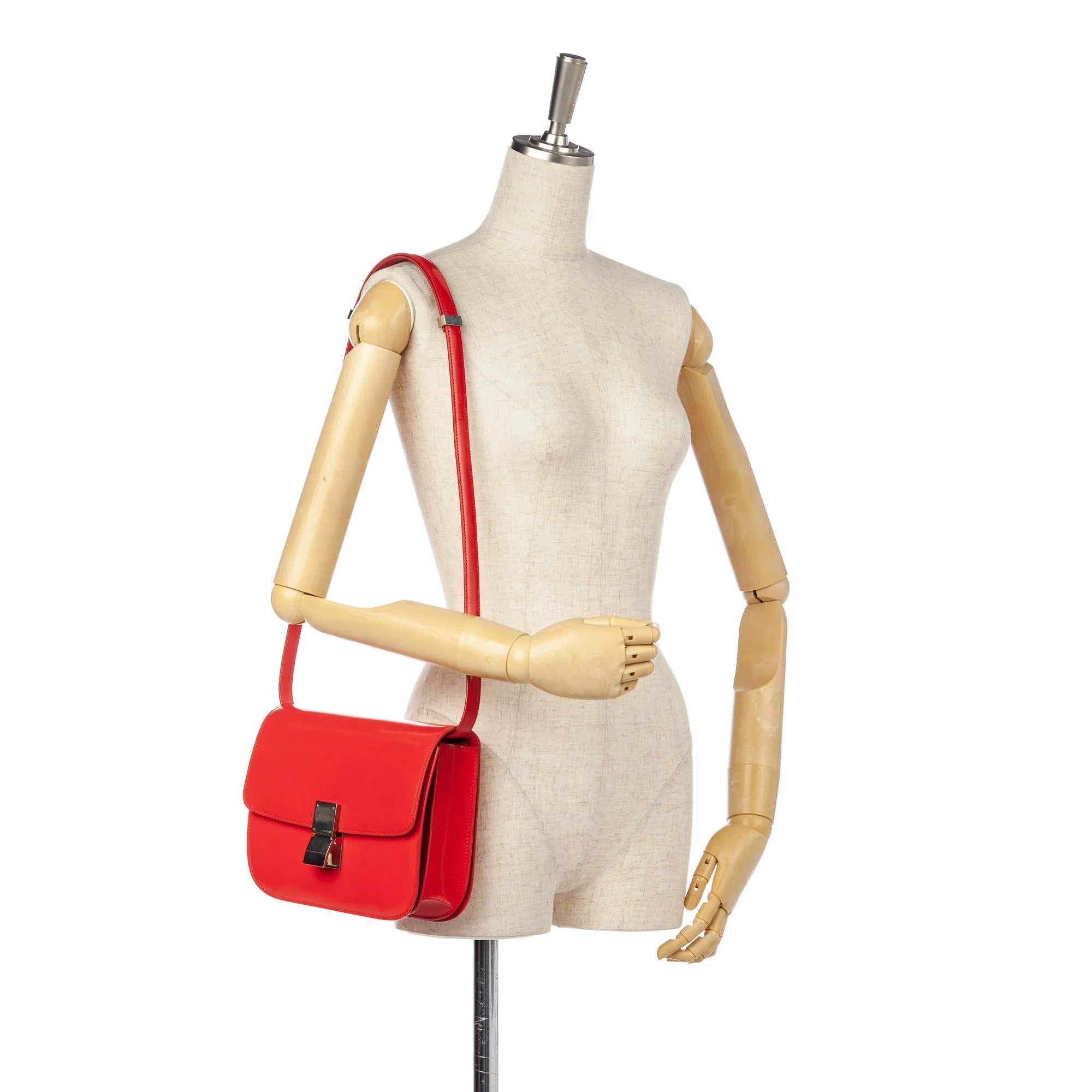 Celine Medium Classic Box Leather Crossbody Bag (SHG-25273)