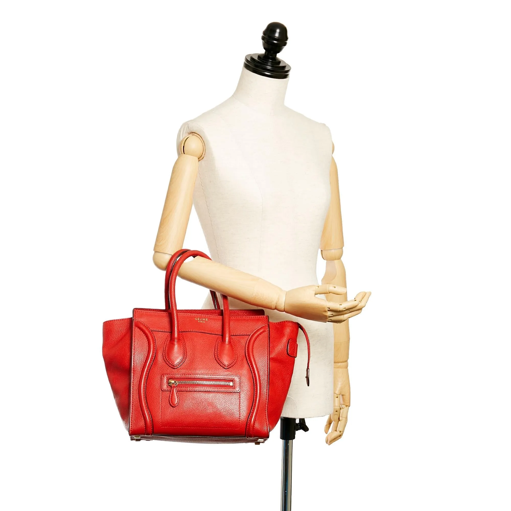 Celine Micro Luggage Leather Handbag (SHG-27015)