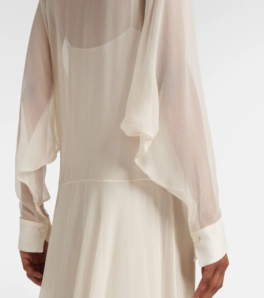 Chloe Silk chiffon shirt dress