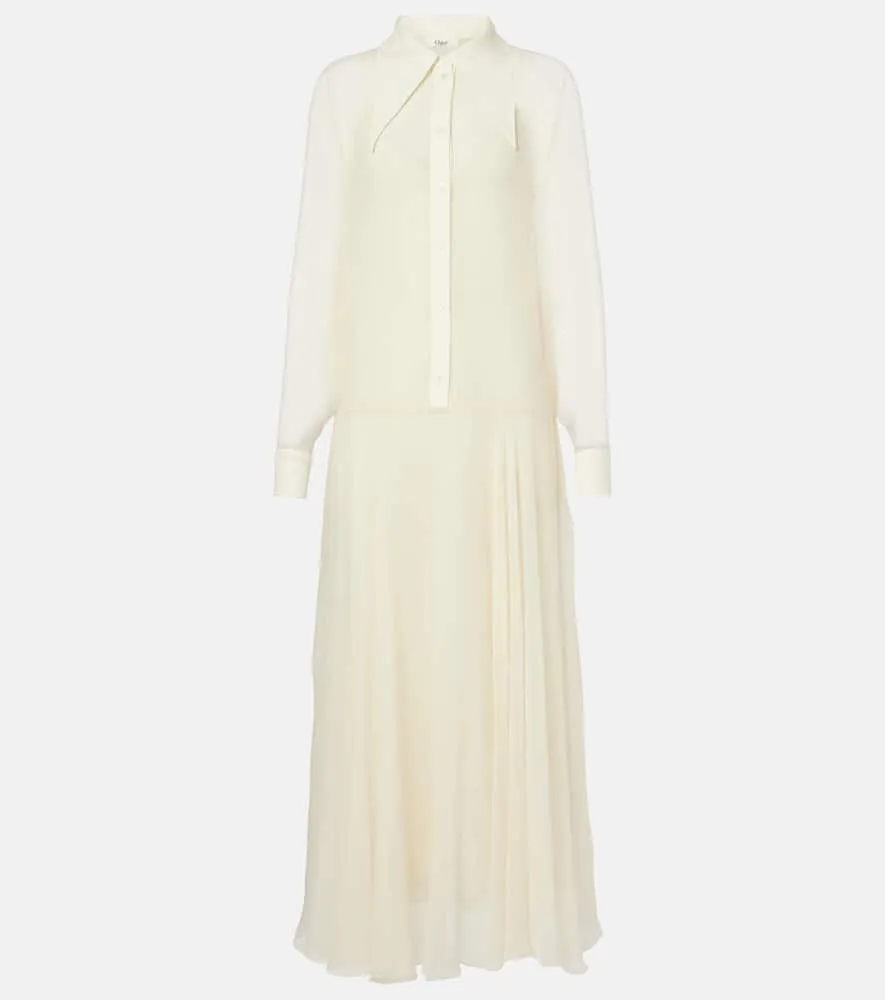 Chloe Silk chiffon shirt dress