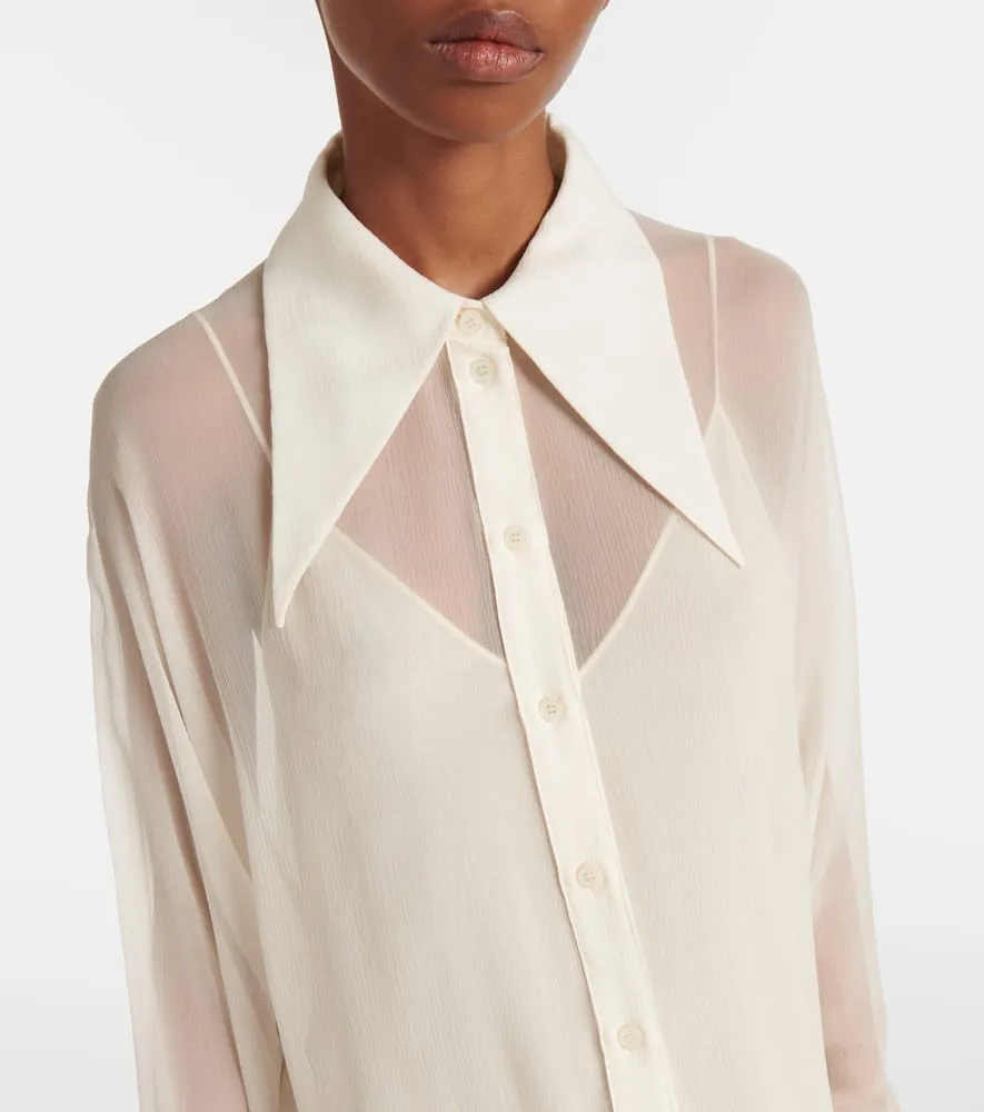 Chloe Silk chiffon shirt dress