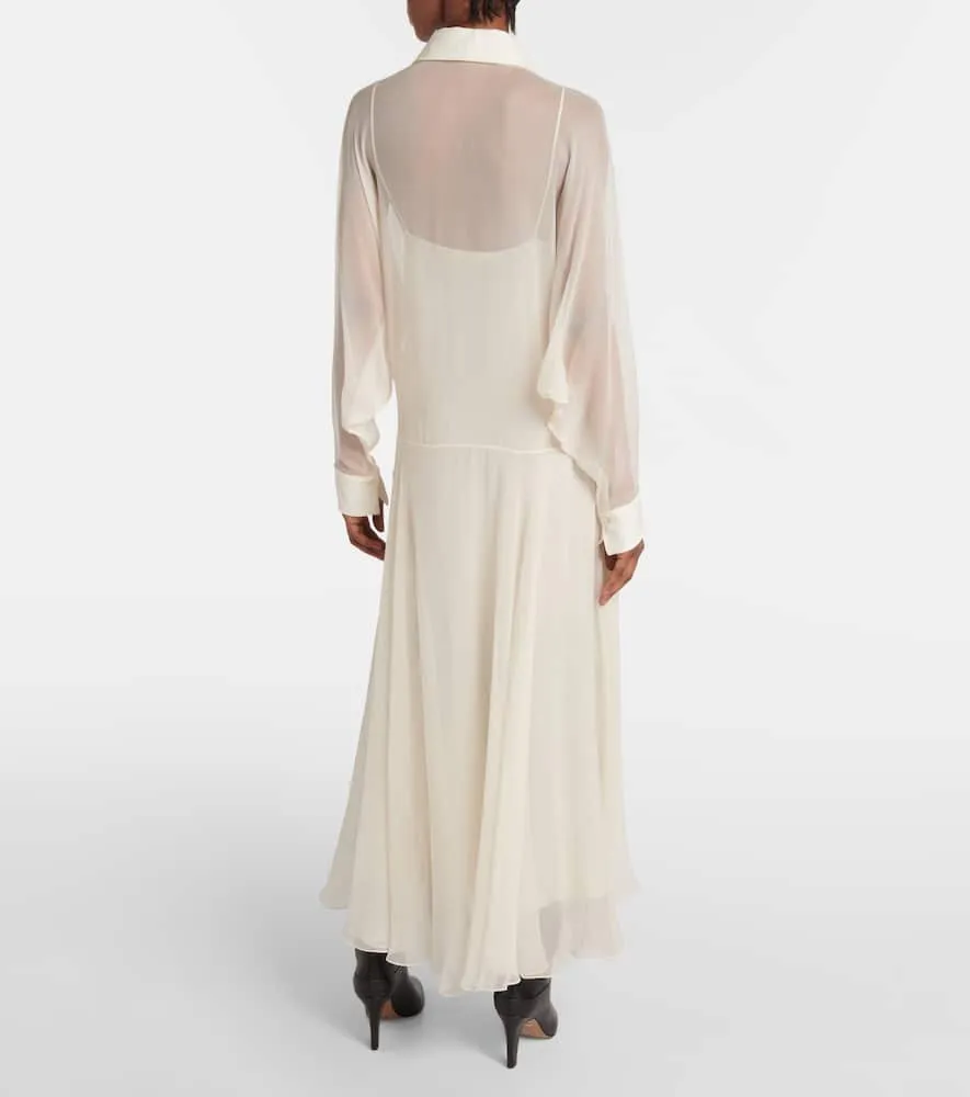 Chloe Silk chiffon shirt dress