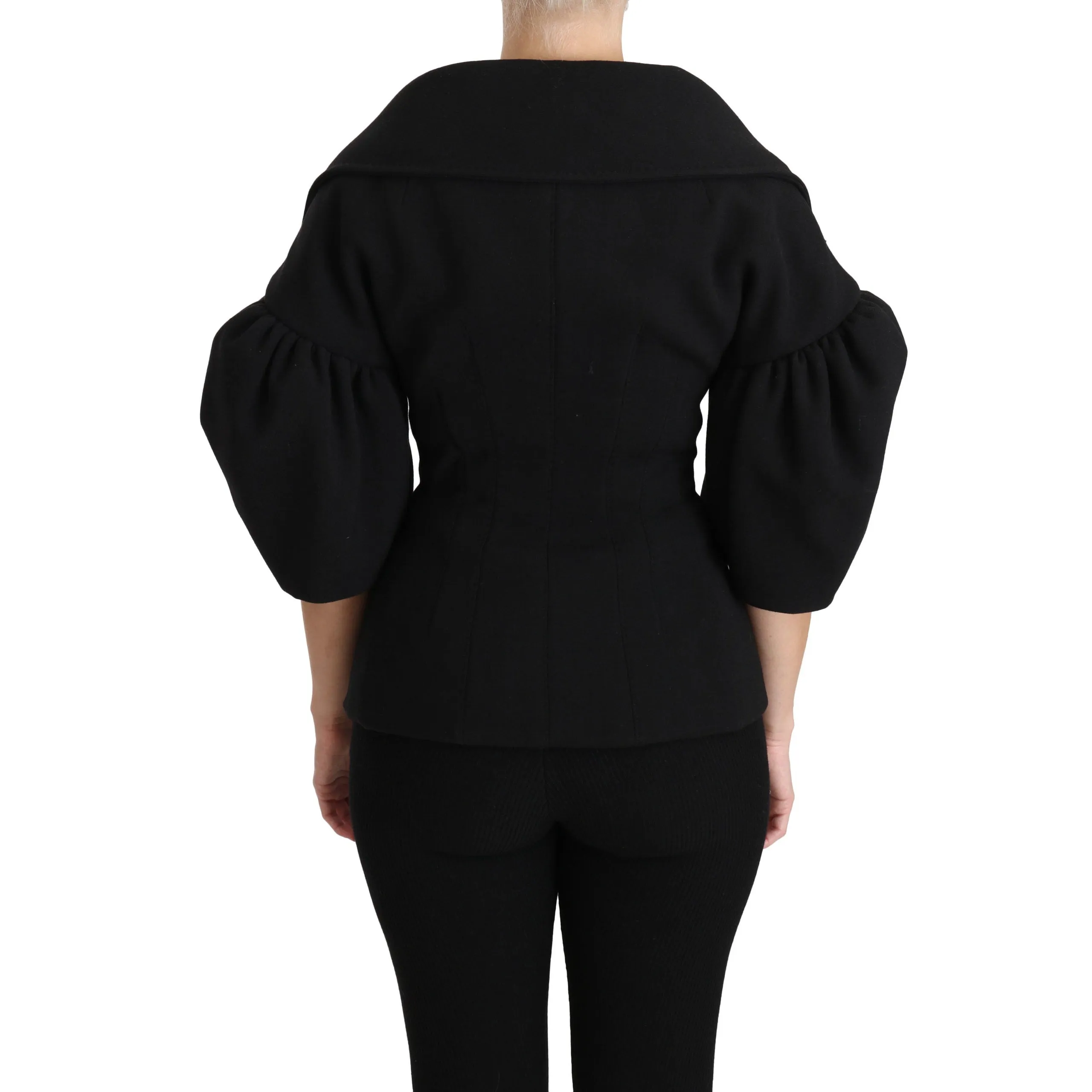 Dolce & Gabbana Elegant Black Virgin Wool Coat