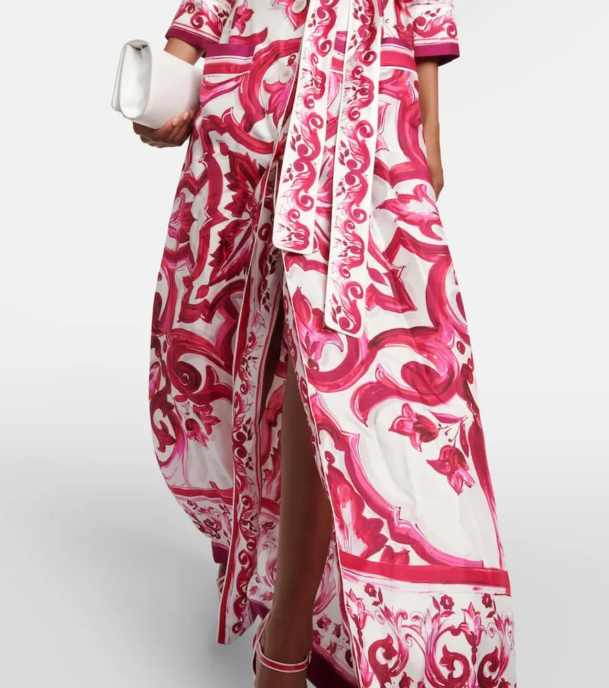 Dolce&Gabbana Printed silk twill shirt dress