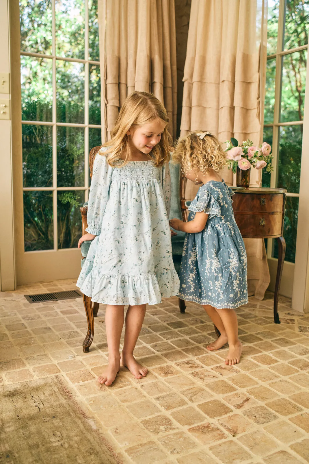 Eden Dress in Cloud Garland