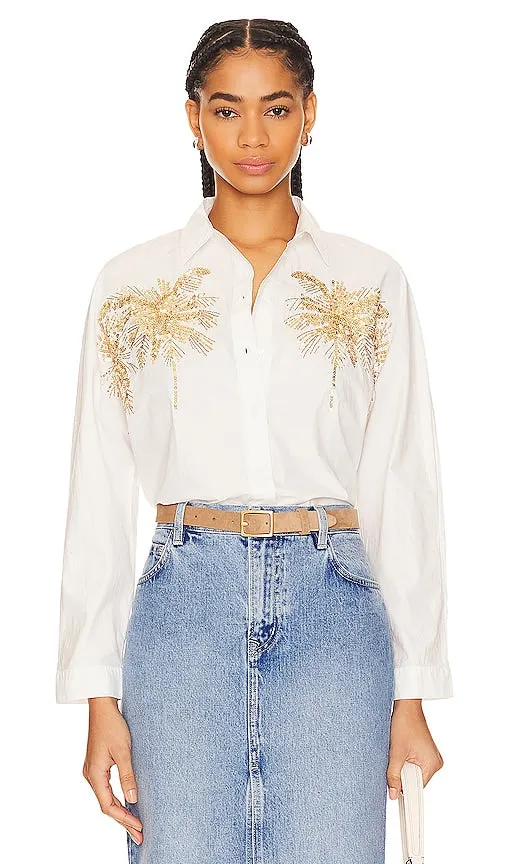 Essentiel Antwerp Fresh Embellished Shirt in White