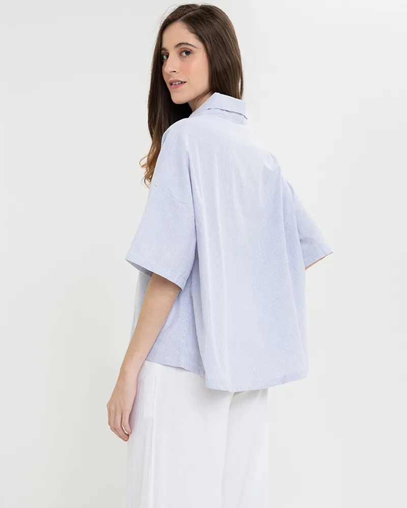 Fay Pinstripe Cotton Top