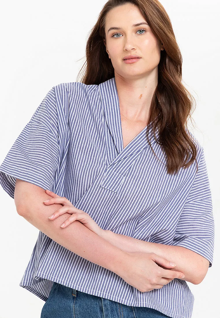 Fay Pinstripe Cotton Top