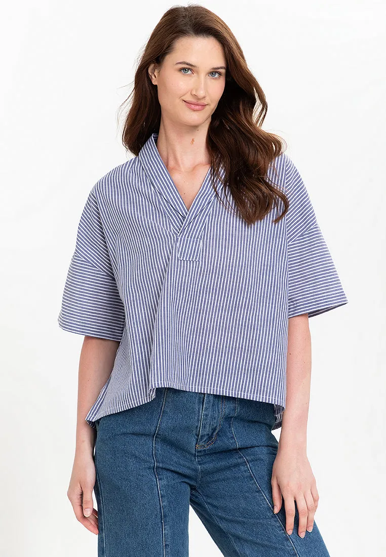 Fay Pinstripe Cotton Top