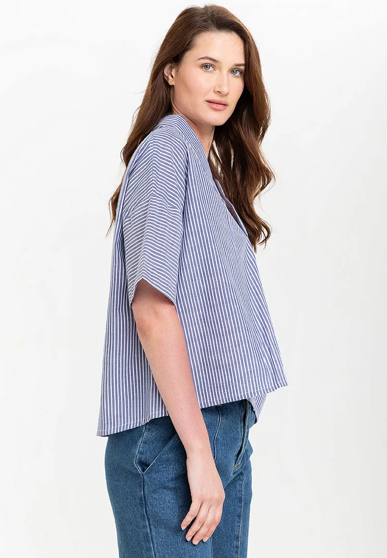 Fay Pinstripe Cotton Top