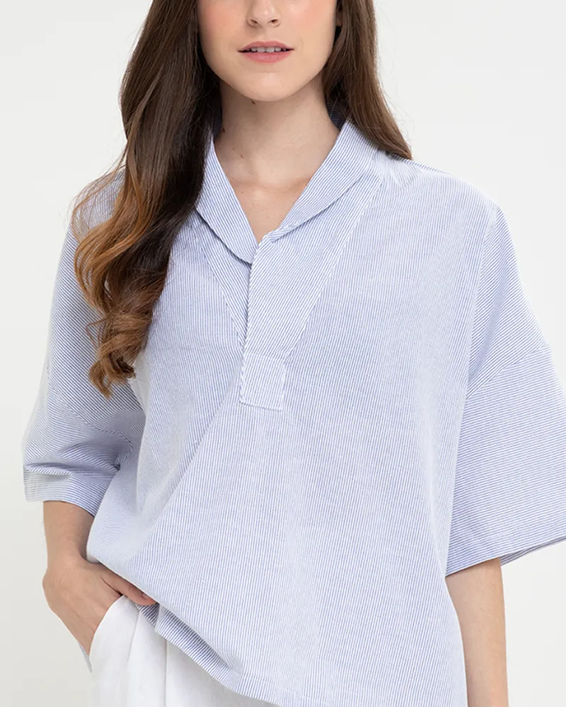 Fay Pinstripe Cotton Top