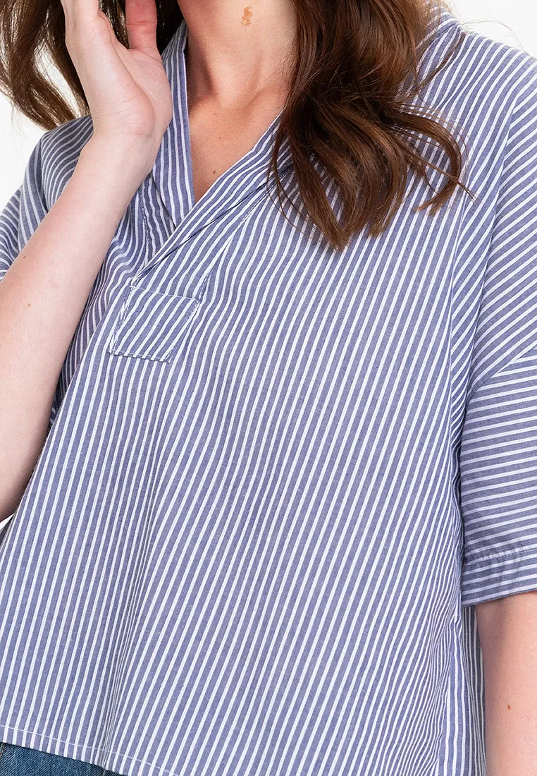 Fay Pinstripe Cotton Top