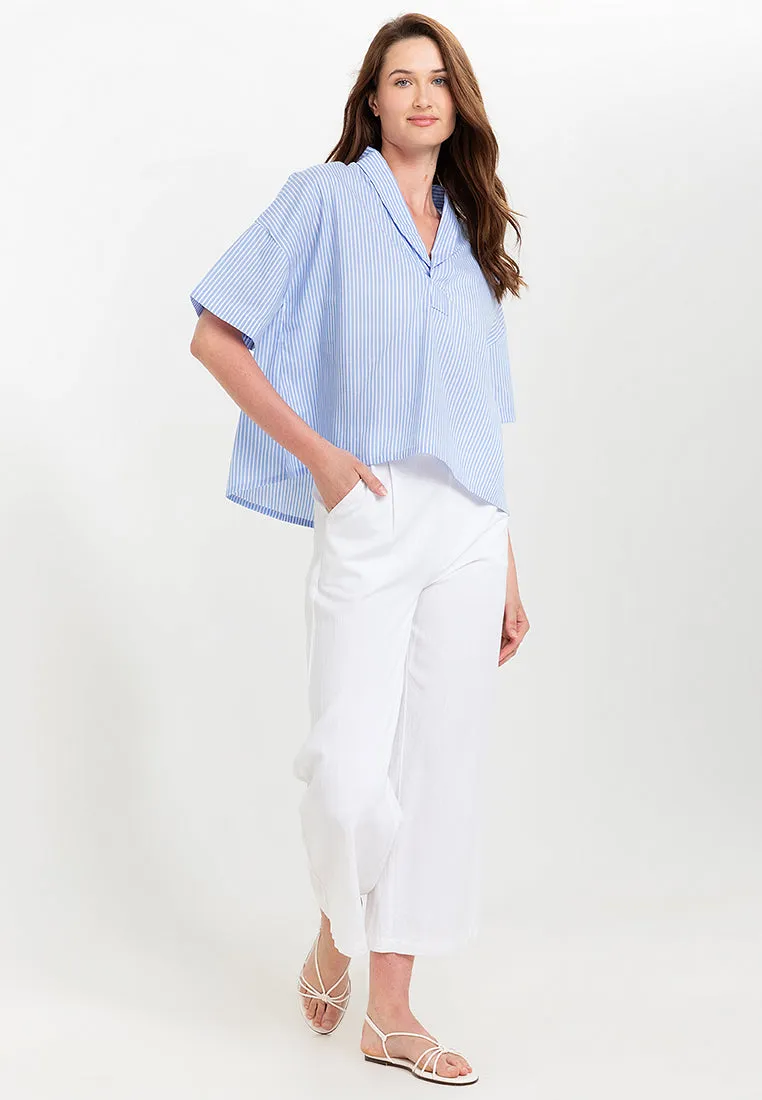 Fay Pinstripe Cotton Top