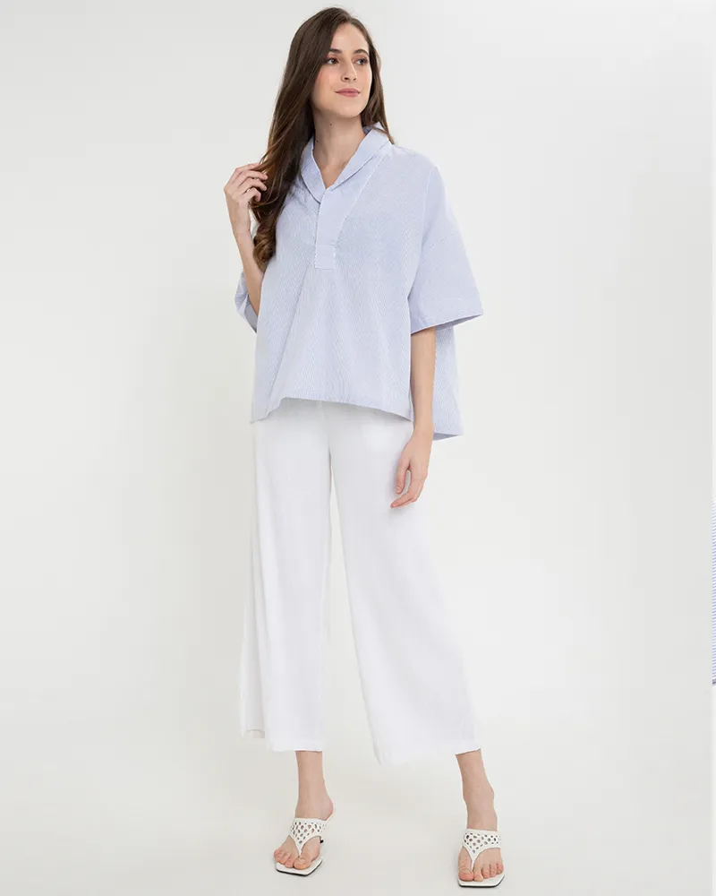 Fay Pinstripe Cotton Top