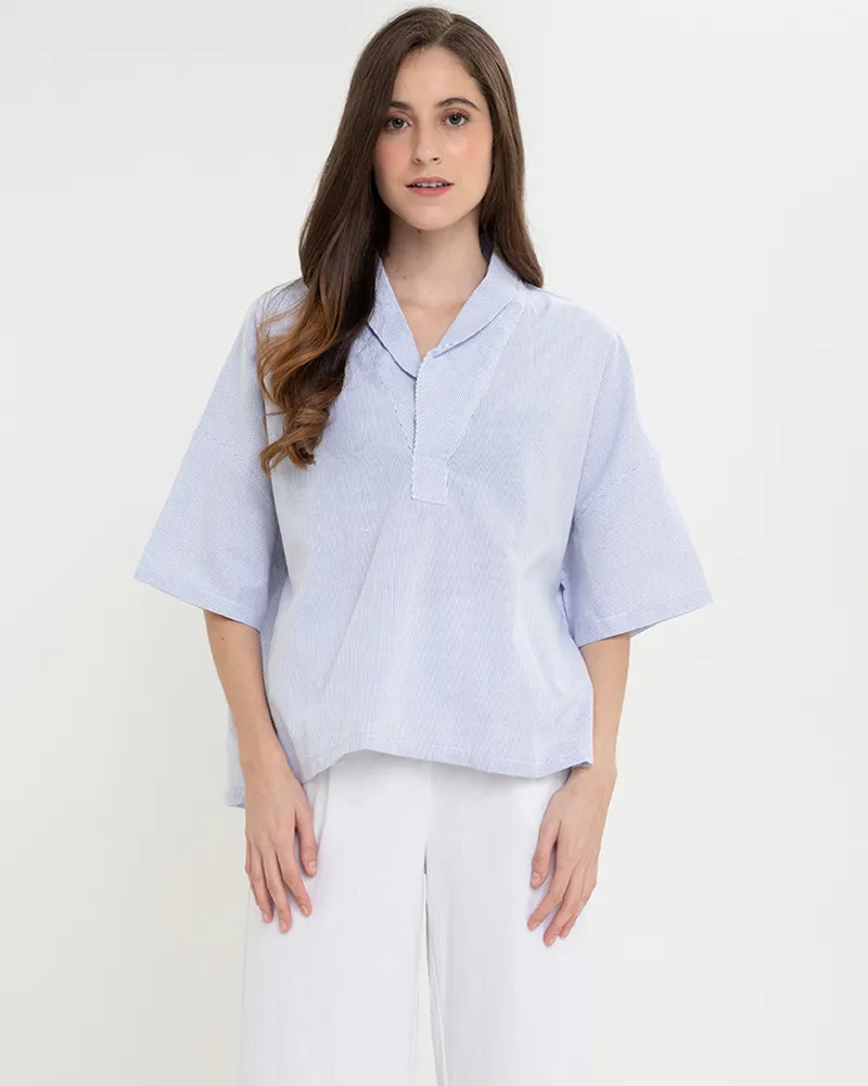 Fay Pinstripe Cotton Top