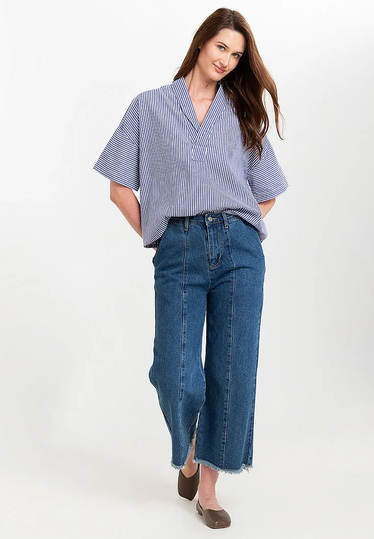 Fay Pinstripe Cotton Top