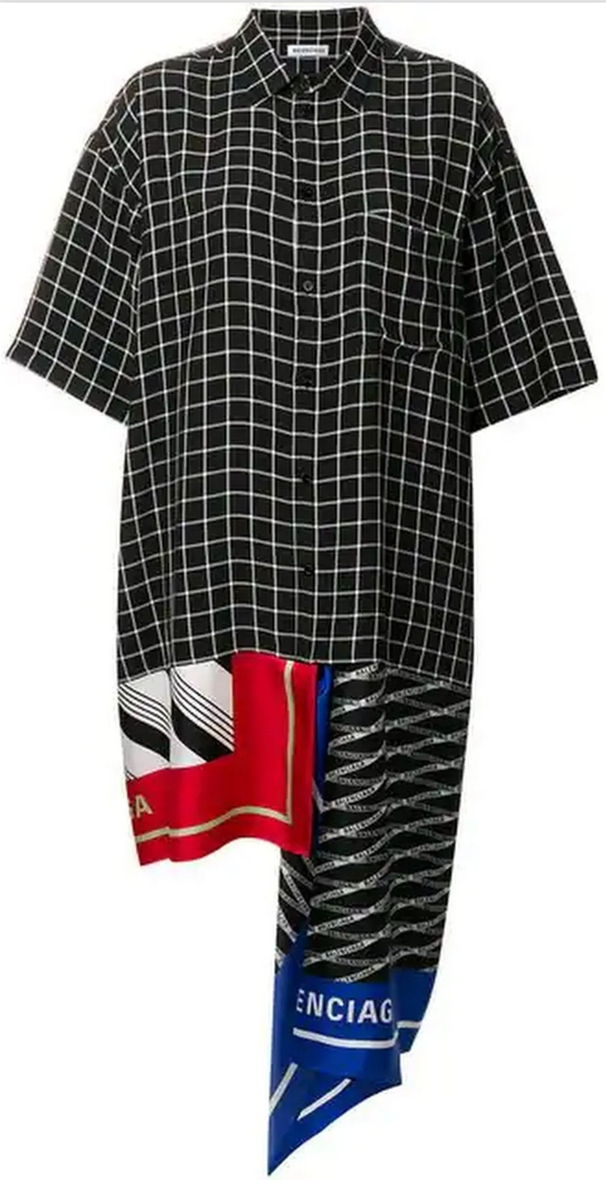 Foulard Print Shirt-Dress