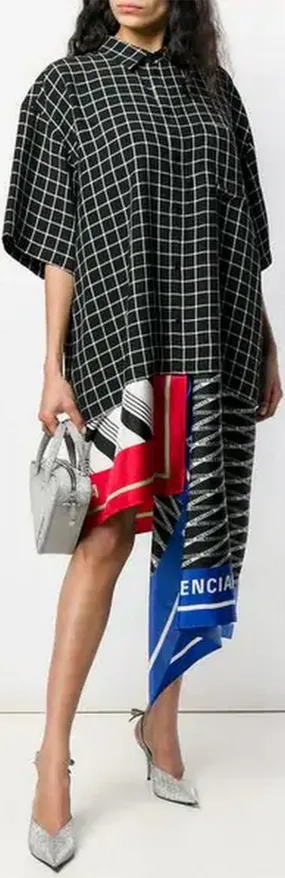 Foulard Print Shirt-Dress
