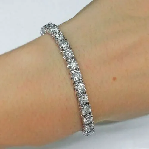 HipHop Style tennis bracelet ladies diamond studed Sterling Silver925