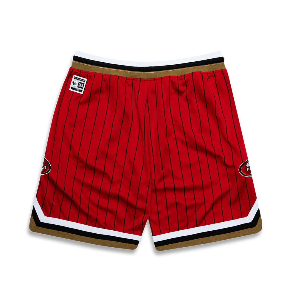 New Era NFL West Coast Pinstripe Shorts San Francisco 49ers