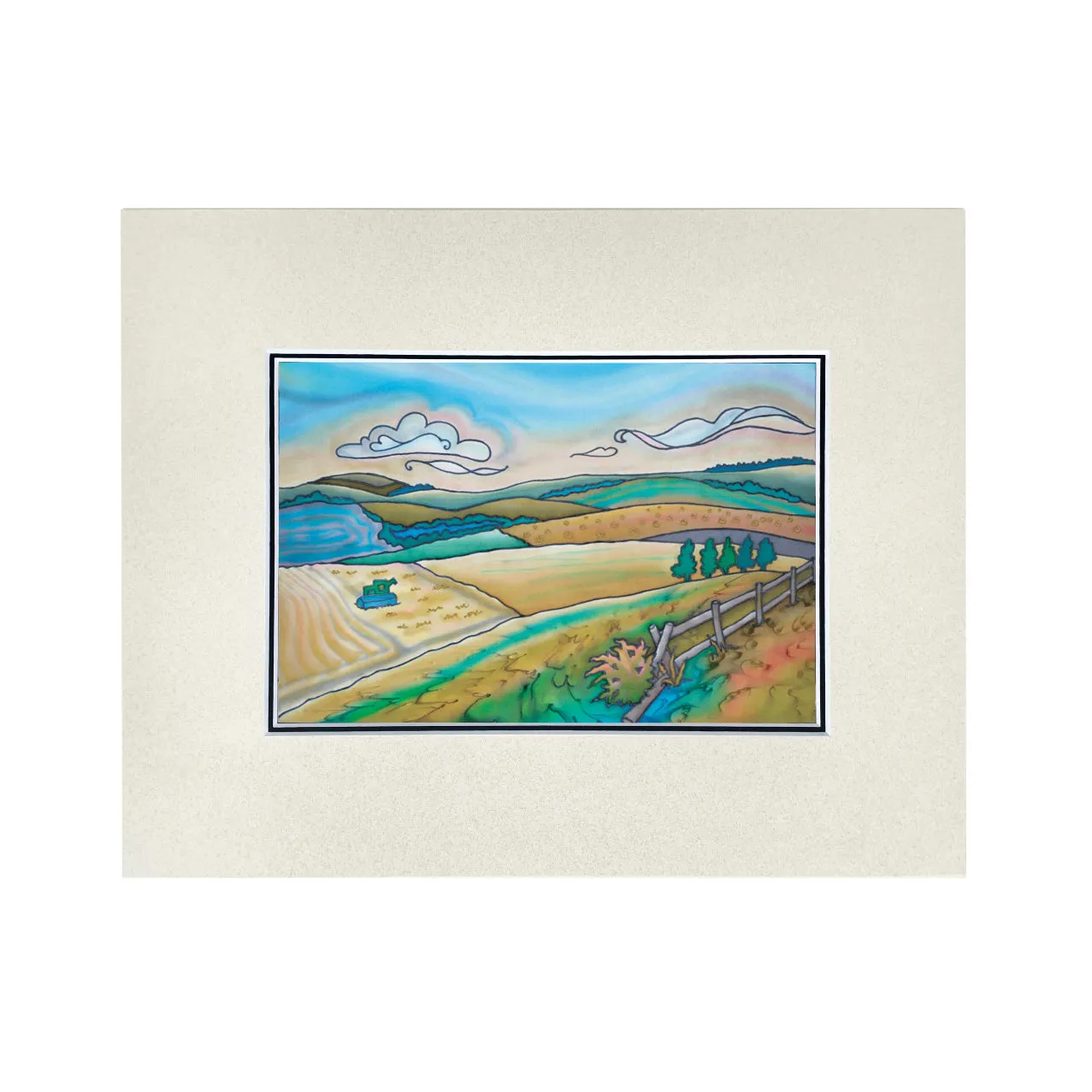 Prairie Dusk - Harvest Print | 14"x11"