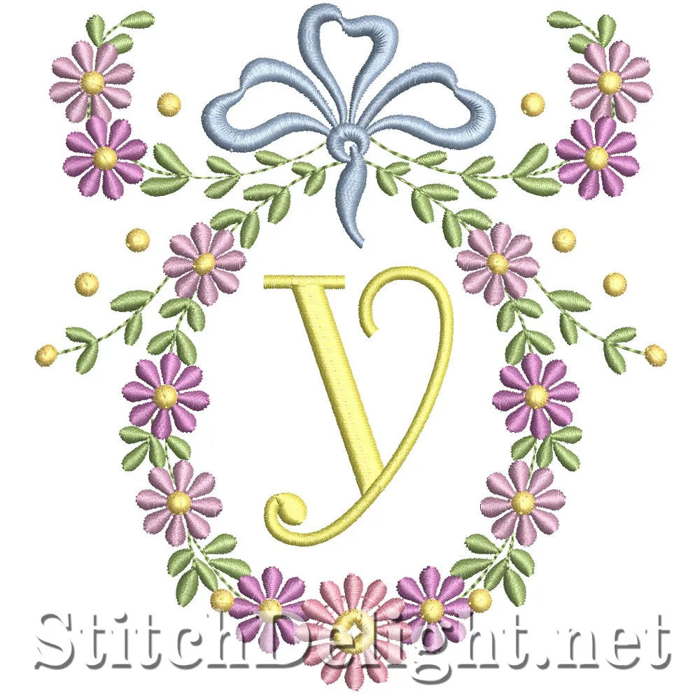 SDS1245 Wispy Floral Font Y