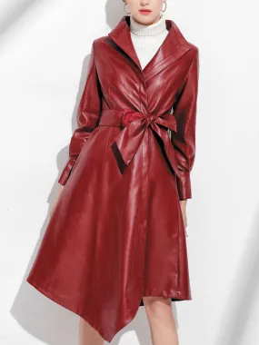 TangJie Belt Slim Women Overcoats