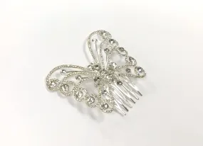 Wispy Diamante Crystal Butterfly Hair Comb