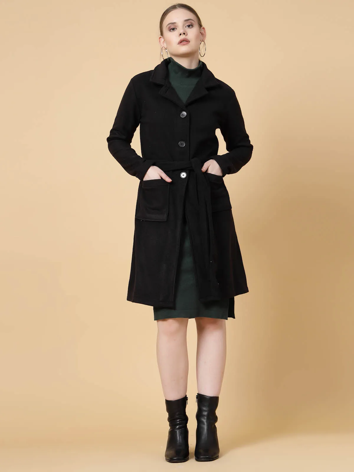 Women’s Solid Fleece Coat